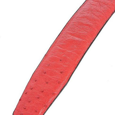 Thắt lưng nam da đà điểu Huy Hoàng da hột màu đỏ HT4480