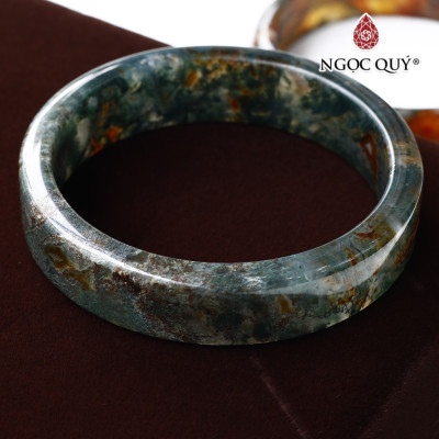 Vòng tay băng ngọc thủy tảo huyết mệnh hỏa mộc - Ngọc Qúy Gemstones