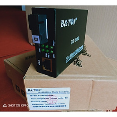 Convector 1 sợi SC singlemode 1G- 20km -1550/1310nm-mã BT-950GS-20B. Hàng chính hãng