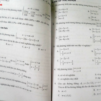 Sách Ôn thi trắc nghiệm vào lớp 10 môn Toán