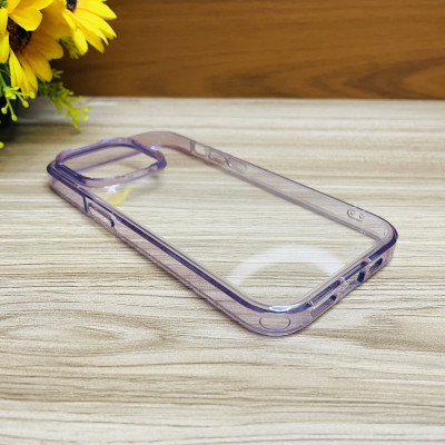 Ốp lưng Likgus trong viền màu tím dành cho iPhone 14 Pro - hàng chính hãng