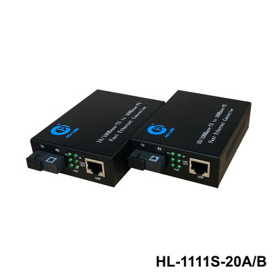 Bộ chuyển đổi quang điện Ho-Link HL-1111S-20AB | 1 sợi quang 10/100MB - Hàng chính hãng