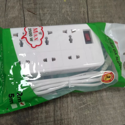 Ổ cắm đa năng Rạng Đông OC06/6C/10A 2500W dây dài 2M/5M - Hàng chính hãng