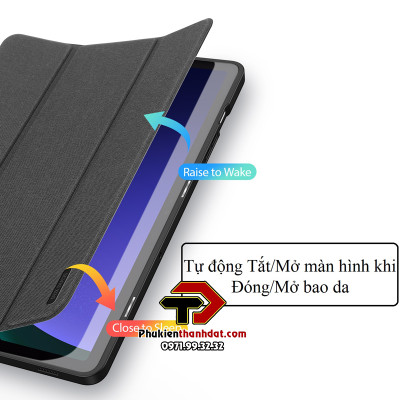 Bao da dành cho Samsung Galaxy Tab S9 chính hãng Dux Ducis Domo có ngăn đựng bút - Hàng chính hãng 