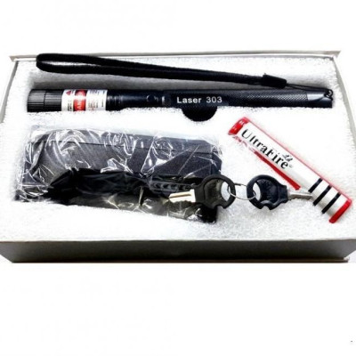 Đèn Pin Laser 303 Tia Đỏ Siêu Sáng Kèm Pin Và Sạc