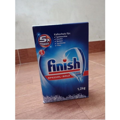 Combo hộp muối làm mềm nước Finish 1,2kg và túi viên rửa chén bát Finish Nhật 150 viên ( viên Finish tổng hợp )