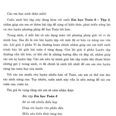 Bài Tập Em Học Toán Lớp 6 - Tập 2 (Biên Soạn Theo Chương Trình Mới) 