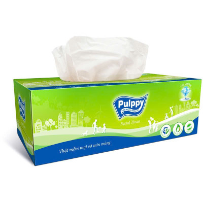 Khăn Giấy Hộp Giấy Rút Pulppy 2 Lớp Mềm Mịn Siêu Dai 180 Tờ 2 Lớp