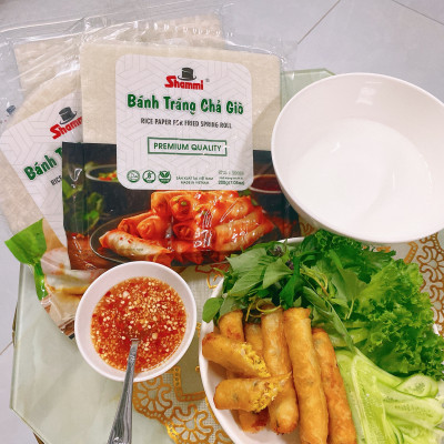 COMBO 10 Bánh tráng chả giò Shammi vuông 22cm 200g (bánh tráng cuốn chả giò,bánh đa nem xuất khẩu)