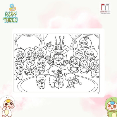 Sách Tô Màu - Thị Trấn Nhỏ Hạnh Phúc + Baby Three 12 Con Giáp ở Vương Quốc Ngọt Ngào - Minh Thắng