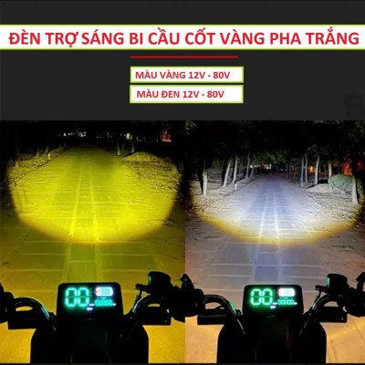 Đèn Trợ Sáng Motofish Bi Cầu Lắp Xe Máy Ô Tô Siêu Sáng – Cực Bền, Chống Nước Hiệu Quả