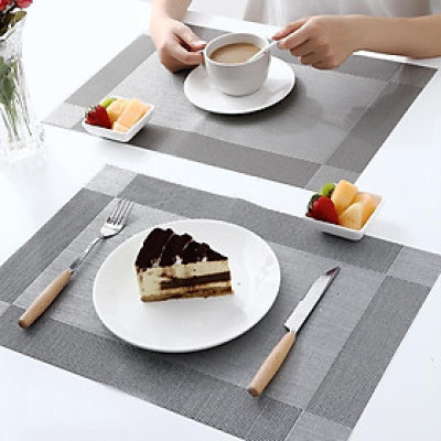 Combo 06 Tấm lót bàn ăn bằng nhựa PVC cao cấp - khăn chải bàn ăn lịch sự sạch sẽ trên bàn ăn