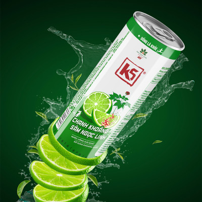 Nước Tăng Lực K5 Sâm Ngọc Linh Lốc 6 Lon Vị Chanh Khoáng (320ml/Lon)