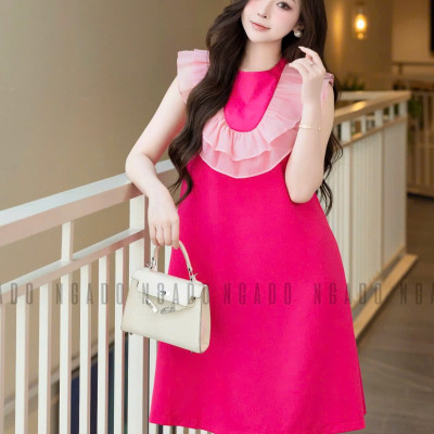 Đầm hồng sen sát nách NGADO , đầm dự tiệc , đầm sang trọng