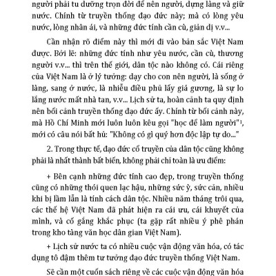 Văn Hoá Soi Đường Cho Quốc Dân Đi - Hồ Chí Minh Và Truyền Thống Đạo Đức Dân Tộc