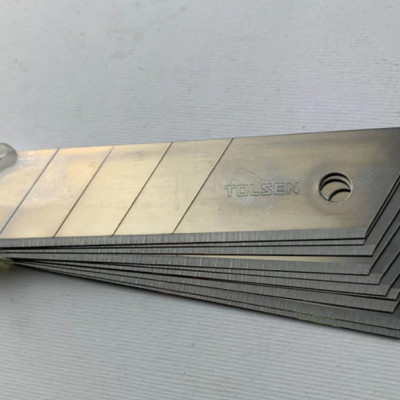 LƯỠI DAO THÉP SK5 ( SIZE TO) ĐƠN VỊ 10 LƯỠI TOLSEN 30017 - HÀNG CHÍNH HÃNG