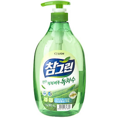 Nước Rửa Rau Quả Và Chén Bát CJ Lion Real Green Tinh Chất Trà Xanh 1 Kg