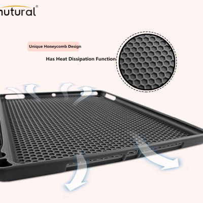 Bao Da Ipad Air 10.5 2019 ( New) Hiệu Mutural Có Khe Để Bút Cảm Ứng_xanh_hàng nhập khẩu