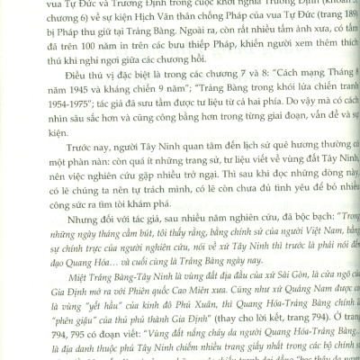 Tràng Bàng phương chí - Lịch sử, văn hóa vùng đất và con người nam Tây Ninh