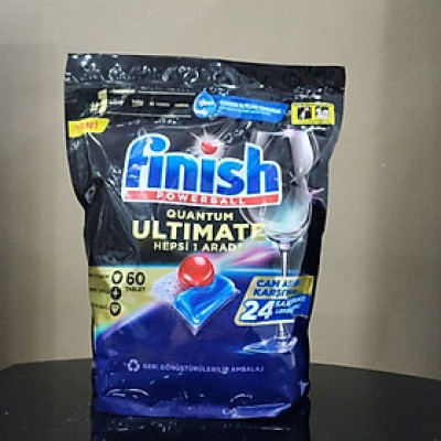 Viên rửa bát Finish Quantum Ultimate 60 viên- Ba Lan( Viên cao cấp 14 chức năng)