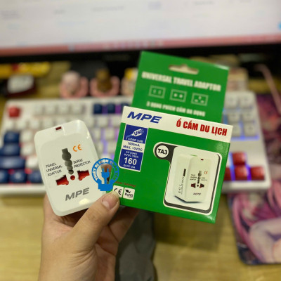 Ổ Cắm Du Lịch Đa năng MPE TA3 - 1 Cổng USB - Hàng Chính Hãng