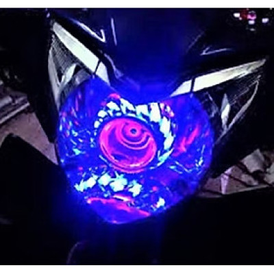 ĐÈN PHA LED BI CẦU LỐC XOÁY HIỆU ỨNG MÀU SẮC CỰC ĐẸP LẮP XE MÁY ÔTÔ 