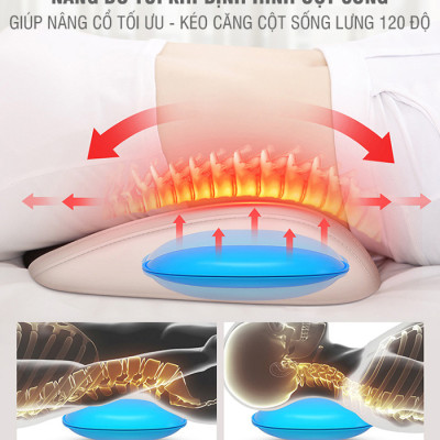 Máy (đệm) massage lưng cổ vai gáy đa năng YIJIA YJ-M3 - Rung, nóng và túi khí nâng giãn cột sống lưng và cổ