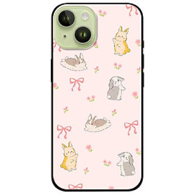 Ốp lưng cho iPhone 14 - iPhone 14 Plus - iPhone 14 Pro - iPhone 14 Pro Max - Nơ Và Thỏ - Hàng Chính Hãng