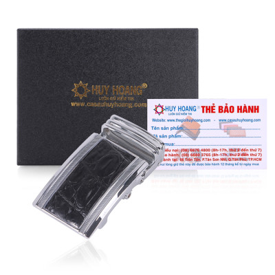 Đầu khóa Huy Hoàng da cá sấu 4 phân đầu trắng màu đen, nâu đất, vàng bò, nâu đỏ HC9217-18-19-20