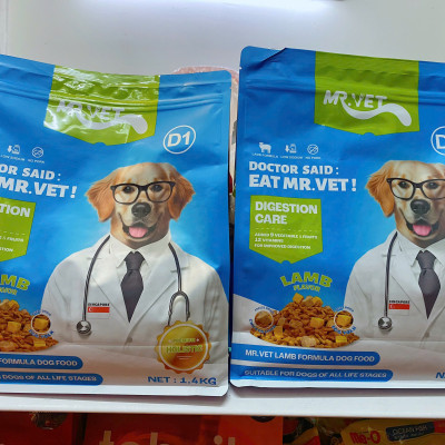 Gói Hạt 1.4kg Mr.Vet D1 cho Chó ở Mọi Lứa Tuổi - Chăm sóc hệ tiêu hóa toàn diện với Gan gà & Lòng đỏ trứng sấy