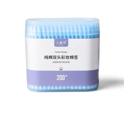Combo 3 hộp Tăm bông ngoáy tai, trang điểm hai đầu hộp 200 que bông dùng một lần thiết kế đa chức năng tiện dụng, mềm dẻo Cosmetic Mỹ Phẩm Nữ