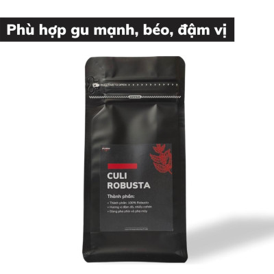 Cà phê rang xay CULI ROBUSTA 125g cafe nguyên chất đậm đà nhiều cafein pha phin đắng và béo - Big Dream Coffee