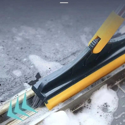 Combo 2 Chổi Chà Sàn Nhà Tắm Xoay 120 Độ - Thiết Kế Đầu Gạt Nước Và Đầu Chổi Quét Nhà Siêu Sạch (112 x23 cm) Làm Sạch