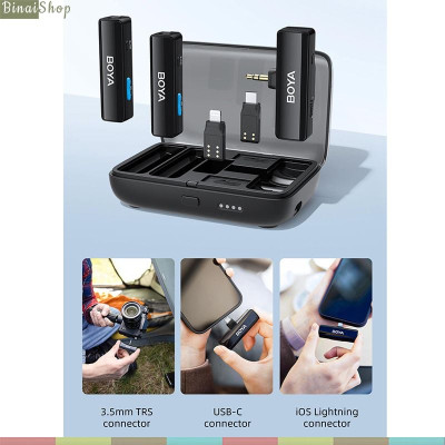 BOYALINK 2 / BOYALINK 2 A1 - Micro Cài Áo Không Dây 2.4GHz Cho IOS, Android, Máy Ảnh, Phạm Vi Thu 300m - Hàng chính hãng
