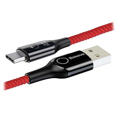 Cáp Type-C tự ngắt Baseus C-shaped Light Intelligent 3A dài 1m - Hàng chính hãng