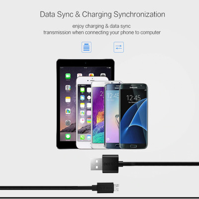 Dây cáp sạc Micro USB hiệu CHOETECH S-MT009 (sạc nhanh 2.4A, chất liệu cao cấp, chip sạc thông minh, dài 100CM) - Hàng chính hãng