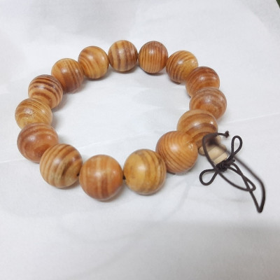 Vòng tay hạt gỗ may mắn size hạt 14 ly cá tính, bình an, thịnh vượng