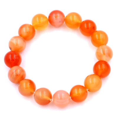 Vòng tay chuỗi hạt mã não cam 12 ly