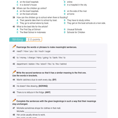 Bài tập bổ trợ Tiếng Anh 10 Bright