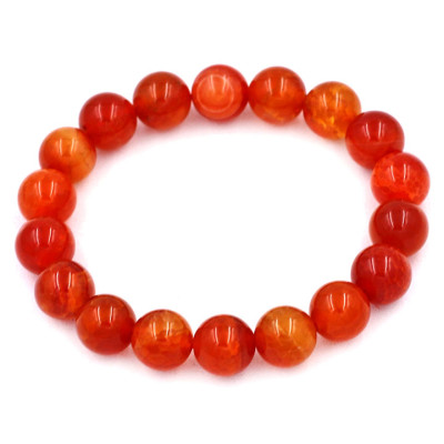 Vòng tay chuỗi hạt vân rồng cam 10 ly 18 hạt