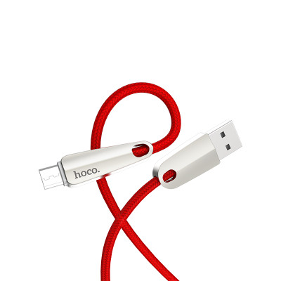 Cáp sạc nhanh 2.4A Hoco chuẩn Micro USB U35, cáp bọc dù siêu bền, dành cho Samsung, Xiaomi, Huawei, Vivo, Sony - Hàng chính hãng
