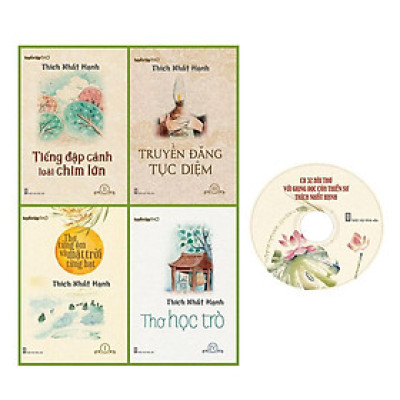 Sách - Thơ Từng Ôm Và Mặt Trời Từng Hạt - Bộ 4 Quyển + CD 32 Bài Thơ Của Thiền Sư Thích Nhất Hạnh - Chính Thông Book