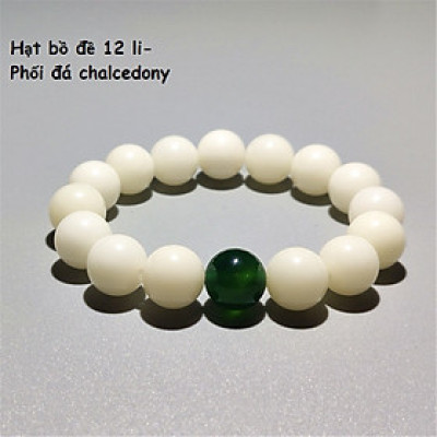 Vòng tay phong thủy bạch ngọc bồ đề làm từ hạt bồ đề Nepal, hộ mệnh trừ tà giúp tài lộc, kèm túi nhung cung hỷ