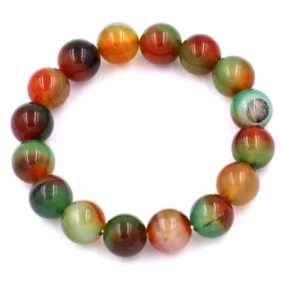 [Mệnh Mộc, Hỏa] Vòng Tay Chuỗi Hạt Mã Não Tứ Quý 12 ly