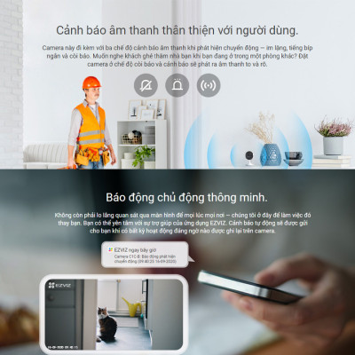 Camera IP Wifi Trong Nhà Ezviz Mini CS-C1C-B 1080p - Hàng Chính Hãng