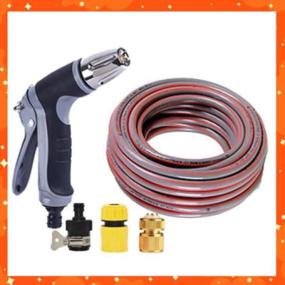 Bộ dây và vòi xịt rửa xe tưới cây tăng áp 15M(cút đồng nối 713-1) 206817