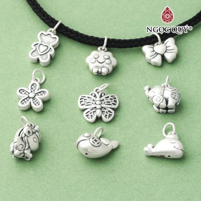 Charm bạc hình đám mây dễ thương treo - Ngọc Quý Gemstones