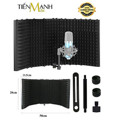 Màng Vách Chắn Tiêu Âm Cho Micro Phòng Thu Loại 5 Cánh Dr.Mic SIC-05 Mic Vocal Booth Màn Tấm Khung Vành Chống Dội, Vang, Tiếng Ồn Hàng Chính Hãng