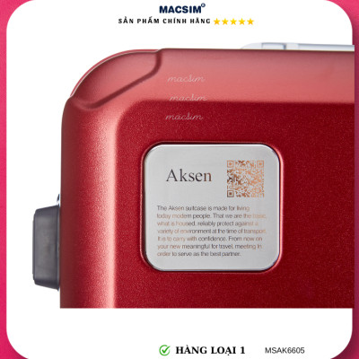 Vali cao cấp Macsim Aksen hàng loại 1 MSAK6605 cỡ 28 inch màu đỏ