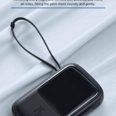 Pin sạc dự phòng BASEUS Qpow Digital Display 3A 10.000MAH kèm cable iPhone - Hàng chính hãng